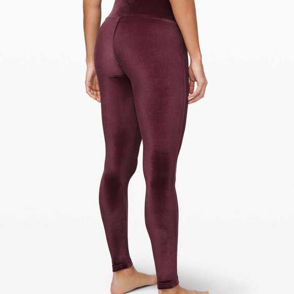 NWT Lululemon Size 10 Wunder Lounge HR Tight 28” *V Velvet Garnet GARN - Picture 2 of 8